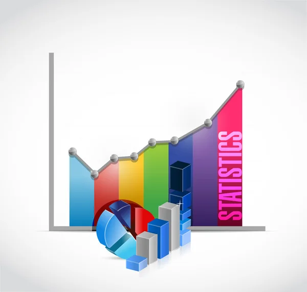 Statistics business graph illustration — Stock Photo, Image