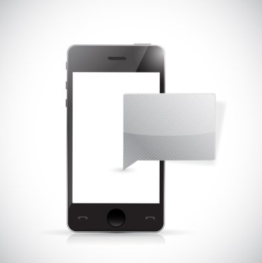 telefon ve ileti illüstrasyon kabarcık