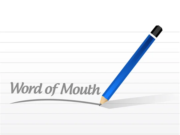 Word of mouth message illustration — Stock Photo, Image