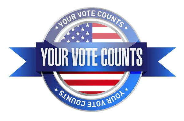 Your vote counts seal stamp illustration — Stock Photo, Image