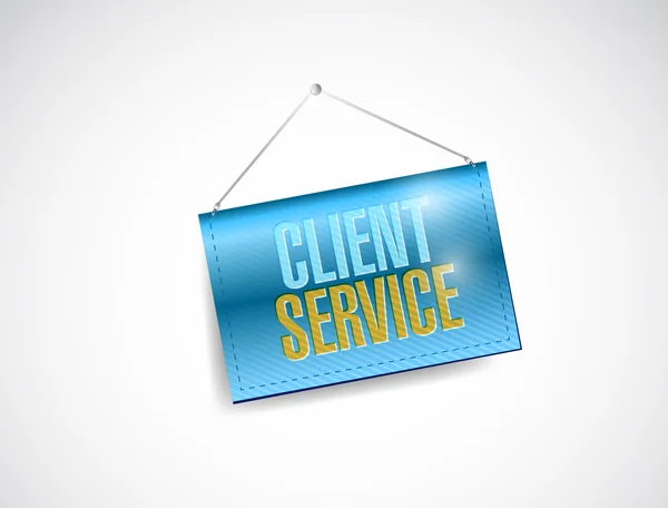 Client Service hängt Banner Illustration — Stockfoto