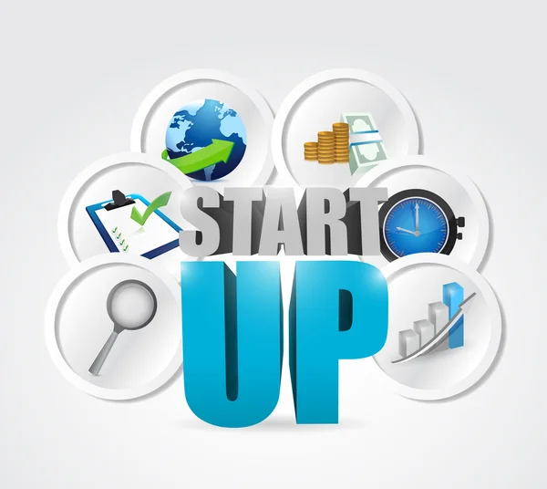Startup business concept illustration — Stock Photo, Image