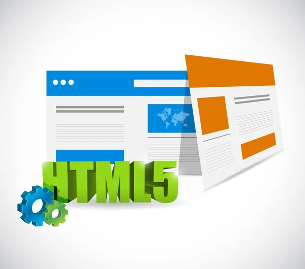 Html5 modelli web disegno illustrazione — Foto Stock