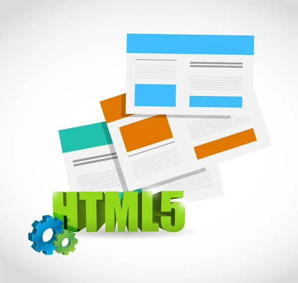 Html 5 conjunto de navegadores ilustración — Foto de Stock