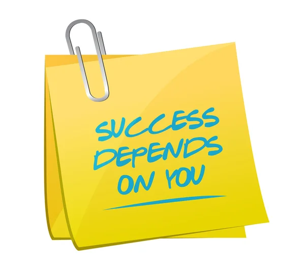 Success depends on you post memo — Stock Photo, Image