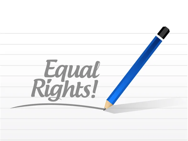 Equal rights sign message illustration — Stock Photo, Image