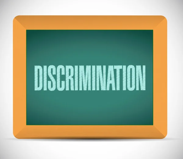 Иллюстрация сообщения о дискриминации — стоковое фото