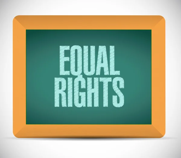 Igualdad de derechos mensaje ilustración diseño — Foto de Stock