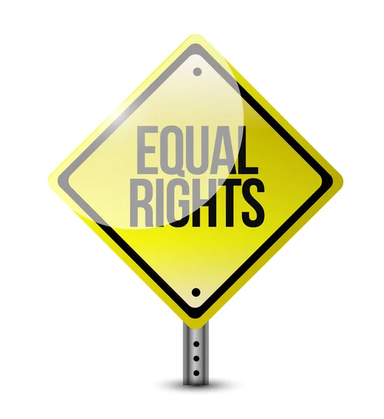 Equal rights yellow signs illustration — Stock Photo, Image