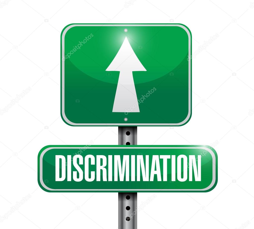 discrimination street sign illustration