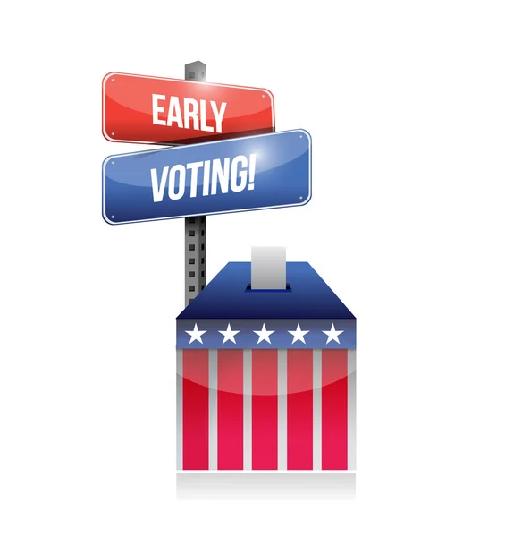 Early voting ballot illustration design — Stock Photo, Image