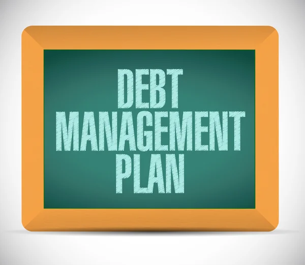 Debt management plan sign illustration — Stock Photo, Image