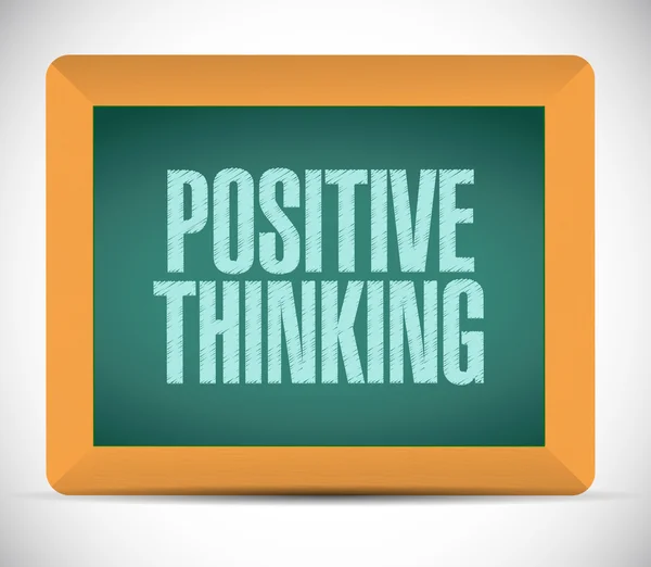 Positive thinking message sign illustration design — Stock Photo, Image