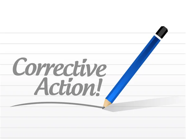 Corrective action message illustration — Stock Photo, Image