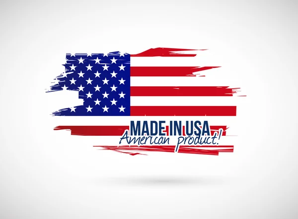 Made in USA bandiera segno illustrazione — Foto Stock