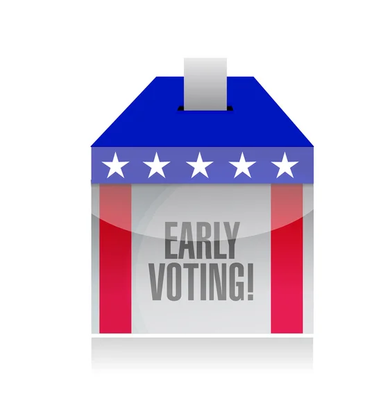 Early voting ballot box illustration — Stock Photo, Image