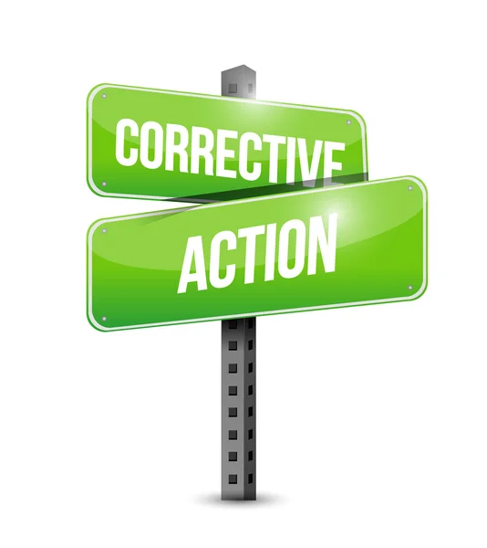 Corrective action street sign illustration — Stock Photo, Image