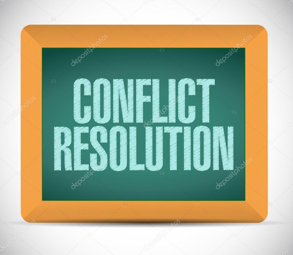 conflict resolution sign message illustration