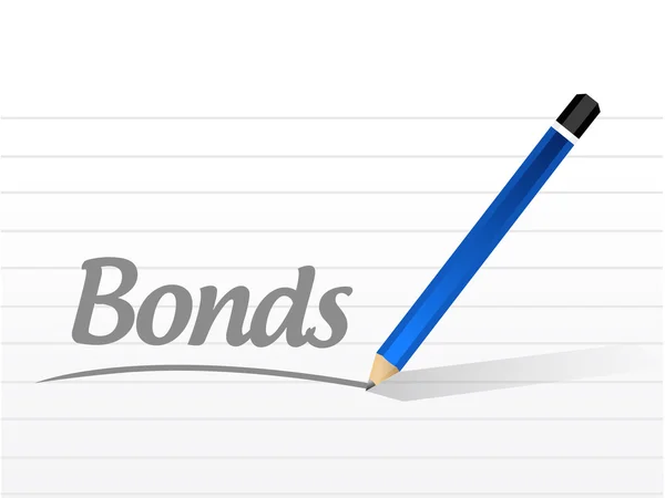 Obligaties ondertekenen bericht illustratie — Stockfoto