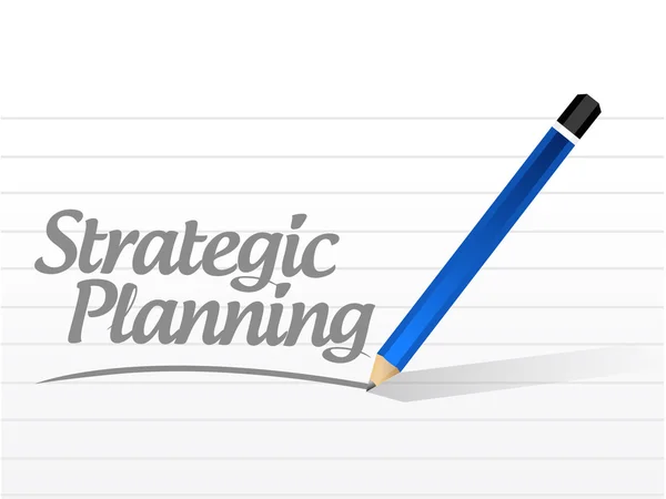 Ilustración del mensaje de planificación estratégica — Foto de Stock