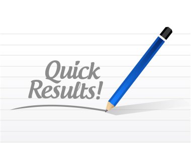 quick results message illustration design clipart