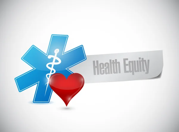 Ilustración de banner de papel de equidad sanitaria —  Fotos de Stock