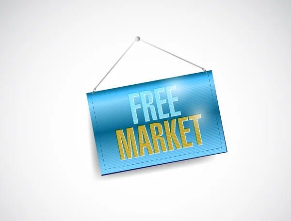 Free market memo post illustration — Stock Photo, Image