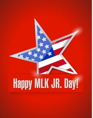 mutlu Mlk jr gün illüstrasyon tasarımı