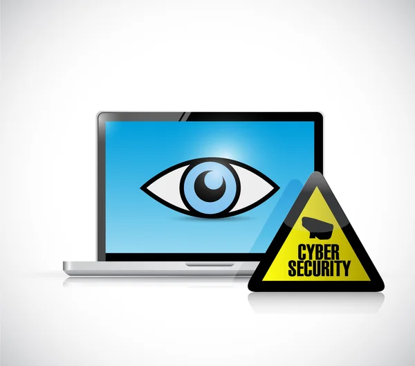 Cyber security computer laptop illustration — Stock Photo, Image