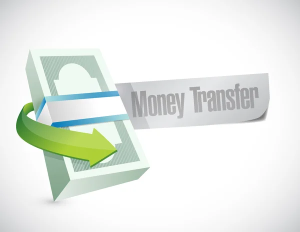 Billetes de transferencia de dinero ilustración diseño — Foto de Stock