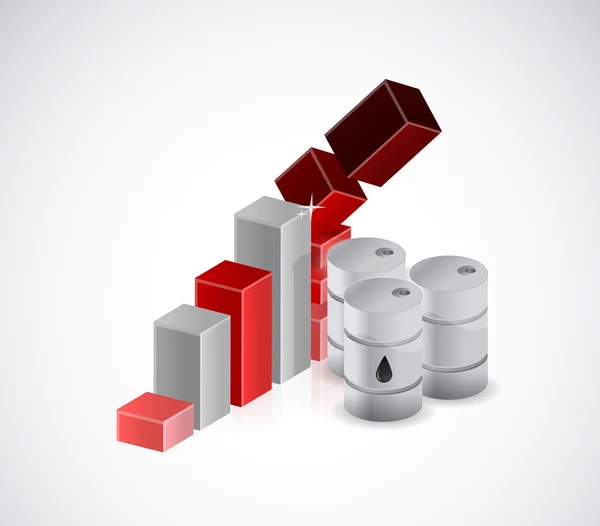 Csökkenő olaj árak illusztráció design — Stock Fotó