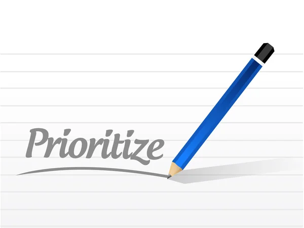 Prioritize message illustration design — Stock Photo, Image