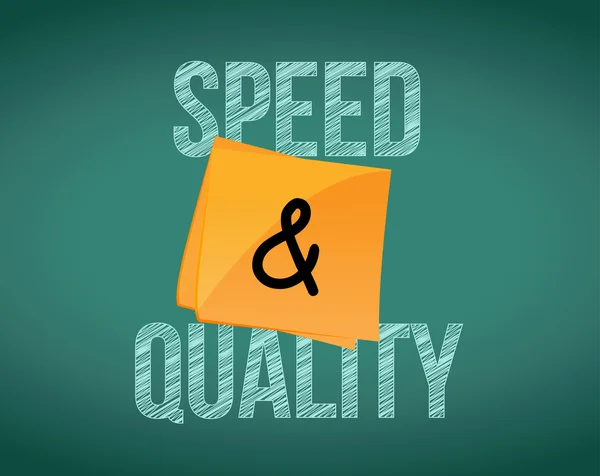 Speed and quality illustration design — Stock Photo, Image