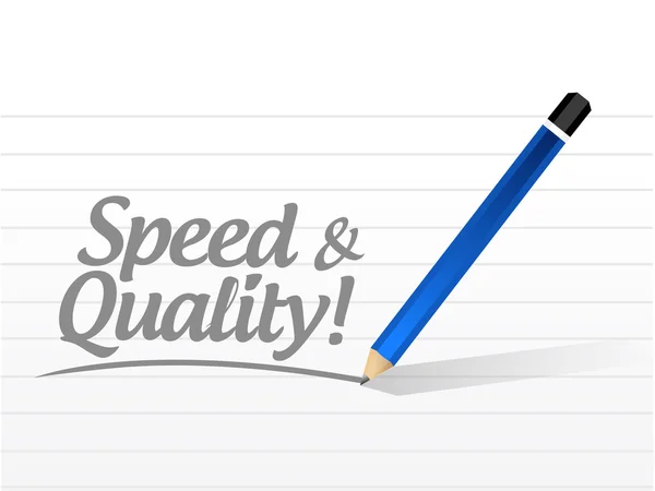 Speed and quality message illustration — Stock Photo, Image