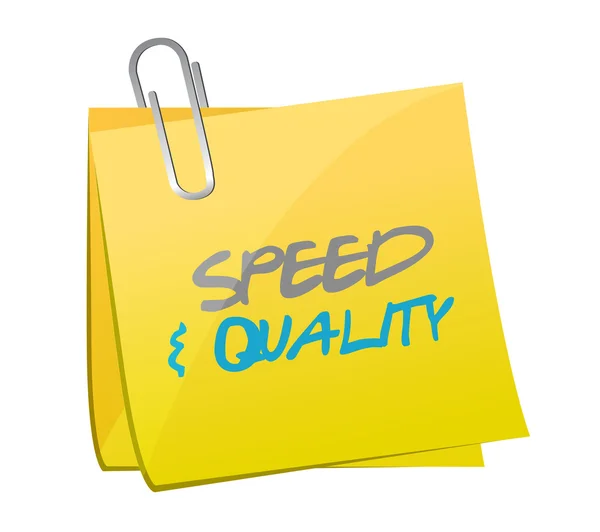 Speed and quality post illustration design — Stock Photo, Image