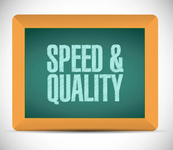 Speed and quality sign illustration design — Stock Photo, Image