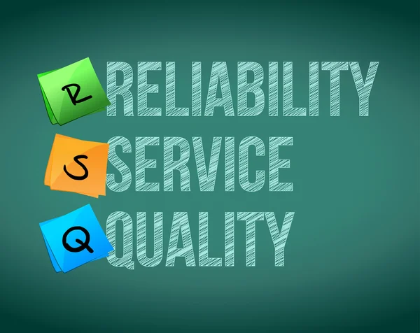 Reliability, service and quality sign — Stock Photo, Image