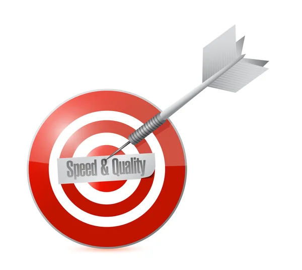 Speed and quality target illustration — Stock Photo, Image