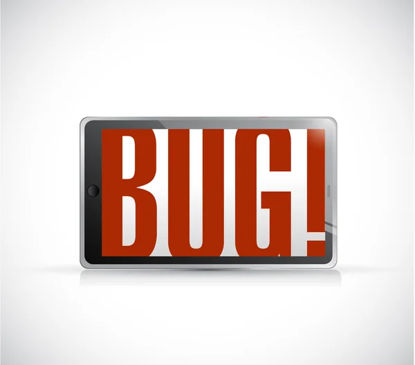 Bug tablet sign illustration design — Stock Photo, Image