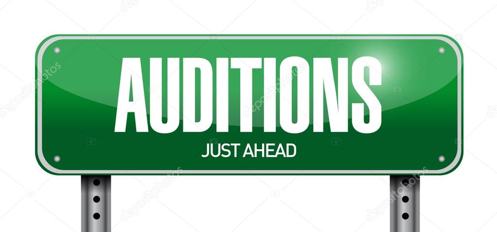 auditions sign illustration design