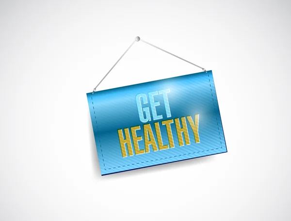 Get healthy banner illustration design — Stock Photo, Image