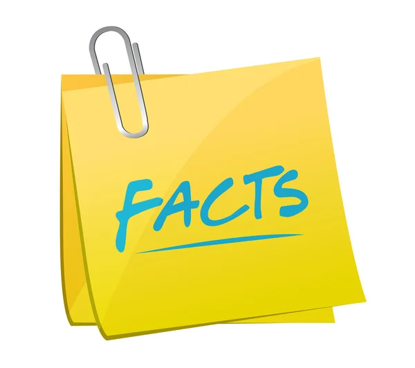 Facts post memo illustration design — Stock Photo, Image