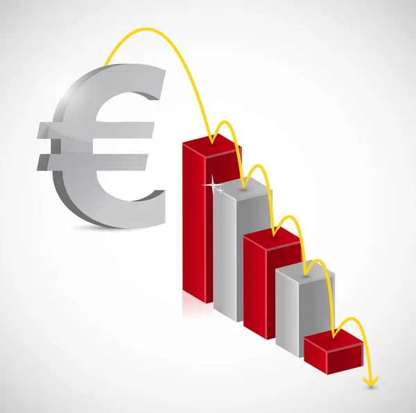 Yen price falling graph illustration design Stock Photo by ©alexmillos