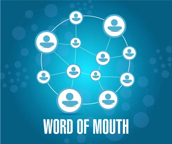 Word of mouth people network illustration — Stock Photo, Image