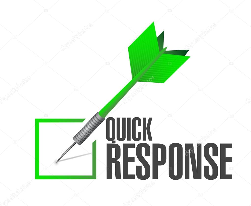 quick responsive check mark illustration