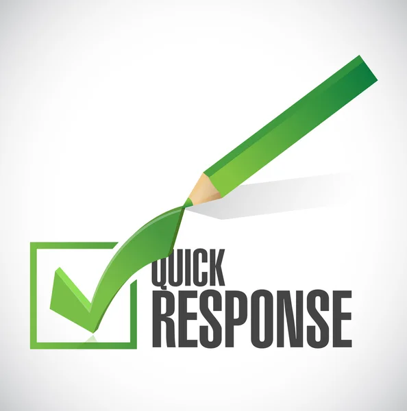 Quick response check mark illustration — Stock Photo, Image