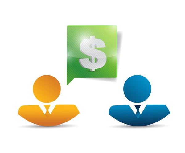 People and avatar money concept — Stock Photo, Image