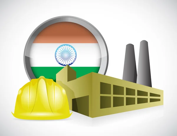 India factory illustration design — Stock Photo, Image