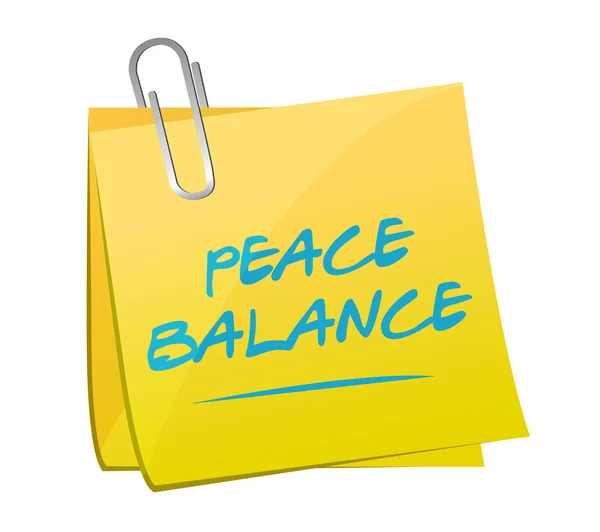 Paz equilíbrio memo ilustração design — Fotografia de Stock