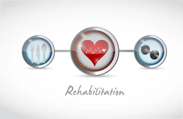 Rehabilitacja medyczna znak ilustracja — Zdjęcie stockowe